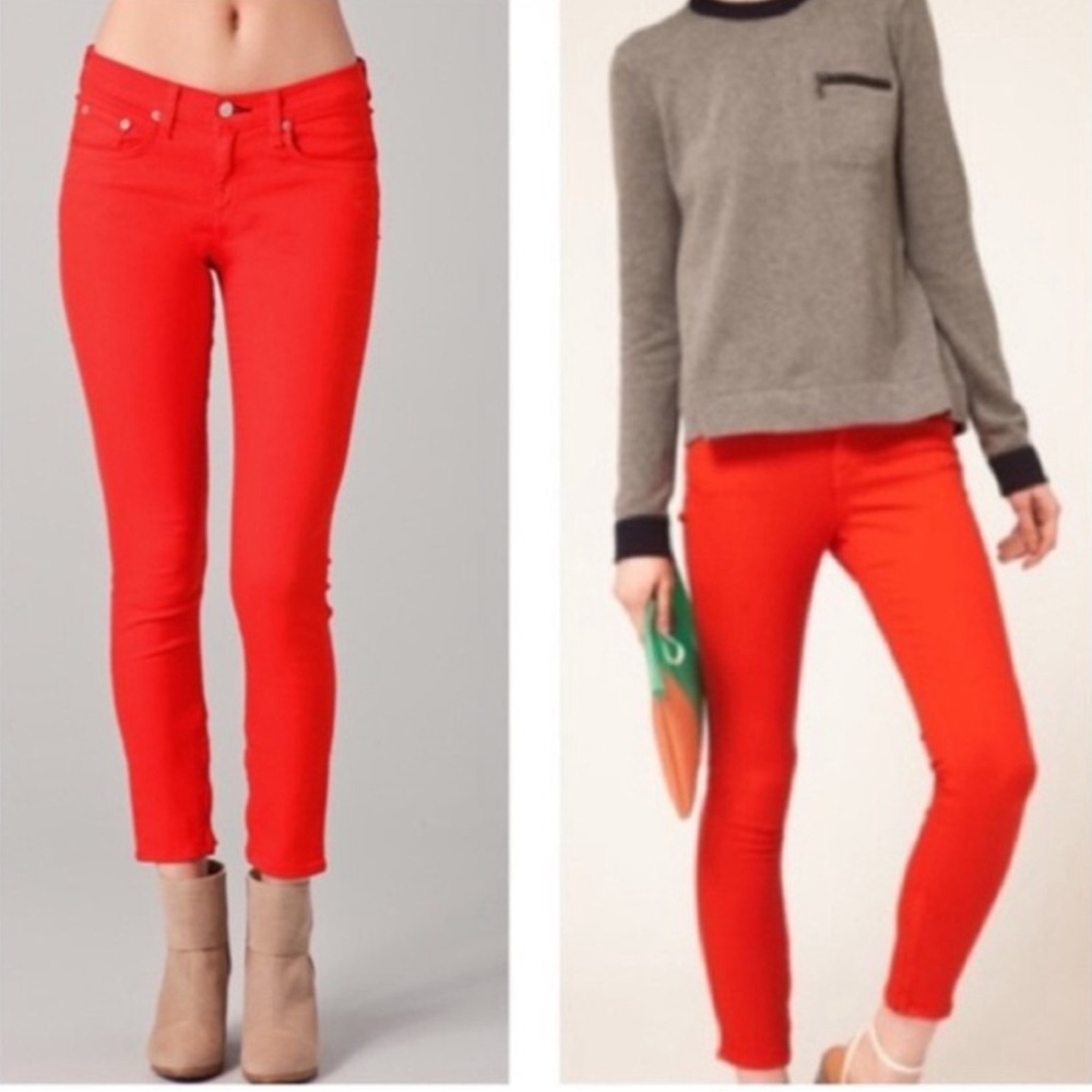 RAG & BONE Zipper Capri Orange - Picture 1 of 14